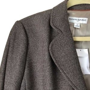 Banana Republic Brown Tweed Blazer NWT Size 8
